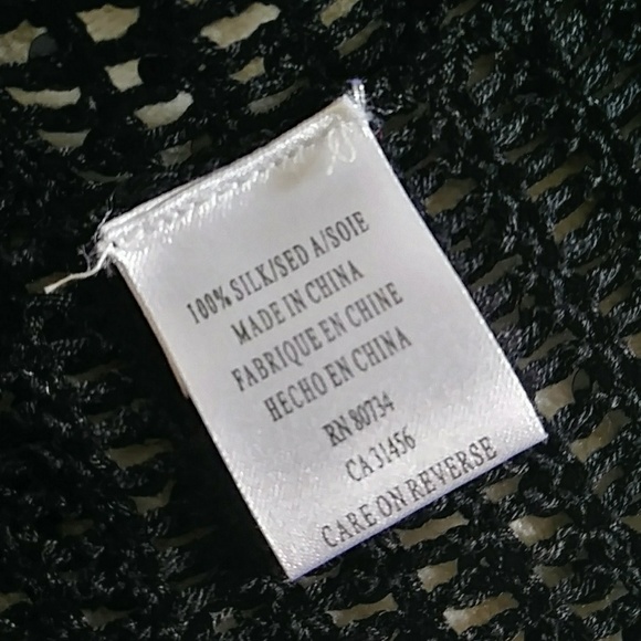 SALE! NWT BCBGMaxAzria Black Silk Sequin Cardigan - Picture 7 of 8